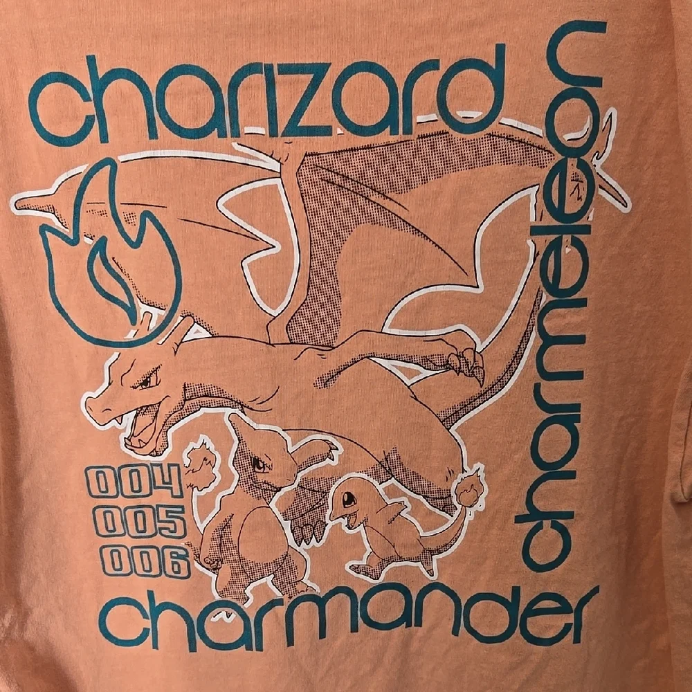 Pokemon Orange Charmander Short Sleeve Tee - Picture 4 of 6